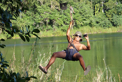 Tirolesas en Punta Laguna 