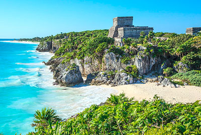 Ruinas de tulum en la playa