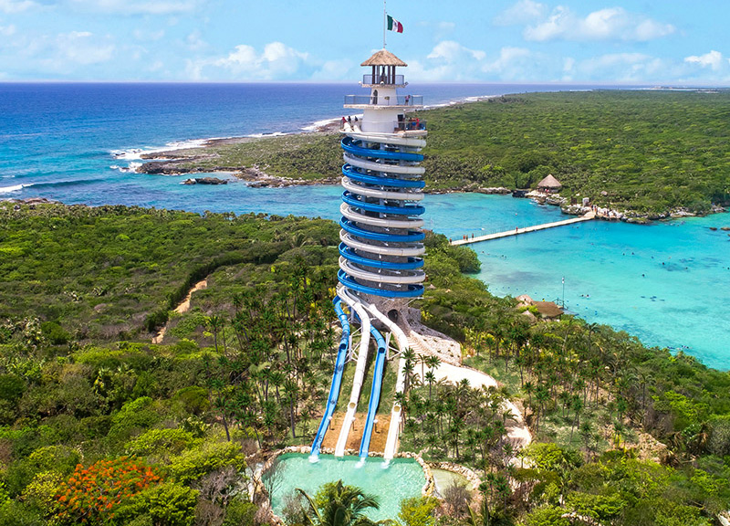 Xel-Ha Slide and Caribbean