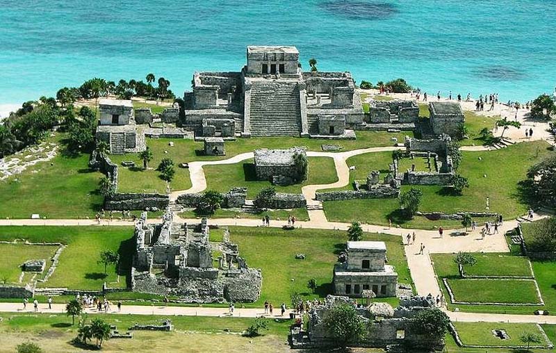 Aereal view of Tulum Ruins