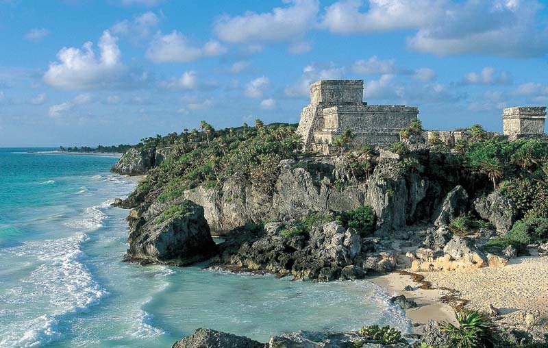 Playa en las ruinas de Tulum