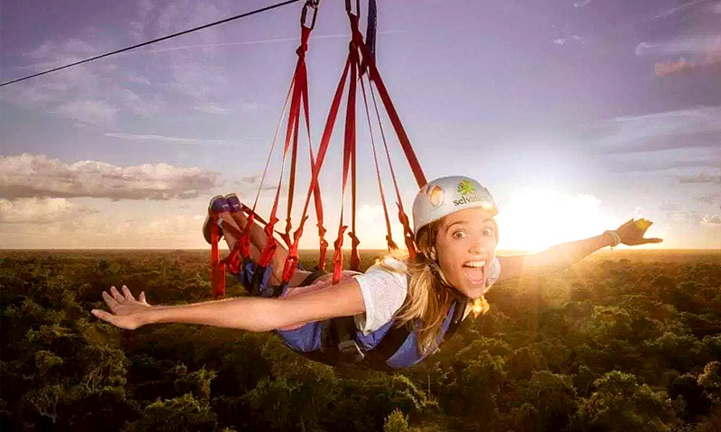 Zip line at Selvatica