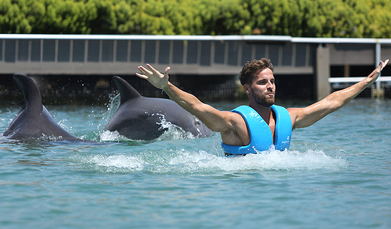 Preparándode para el footpush del delfin