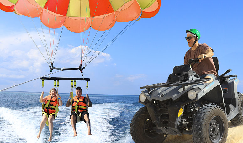 ATV and Paraisailing combo at Maroma Beach