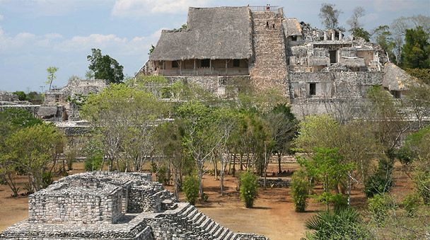 Recent restored mayan ruins