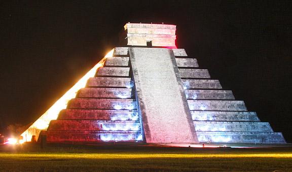 Chichen Itza at night