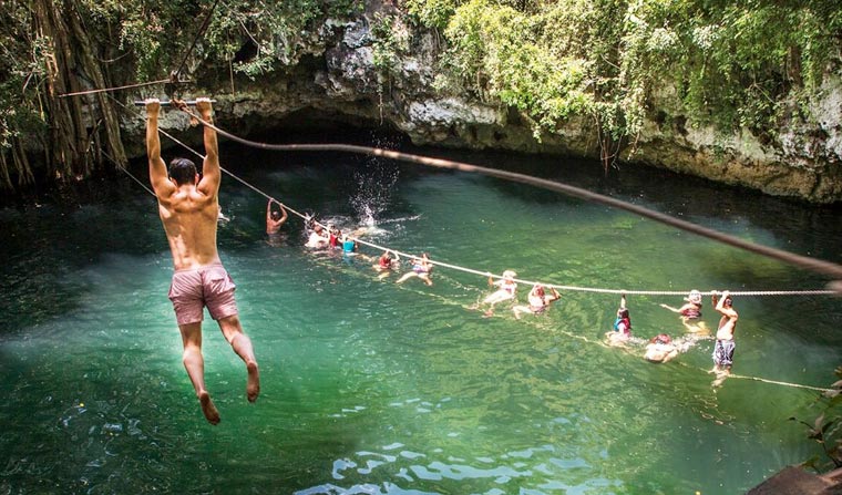 Cenote swimming