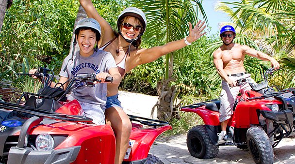 thrill of speed while driving an ATV