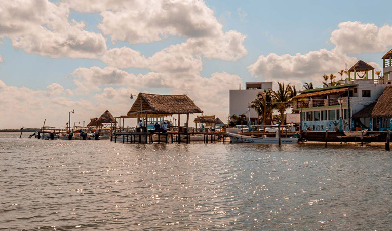 Rio Lagartos town at Yucatan