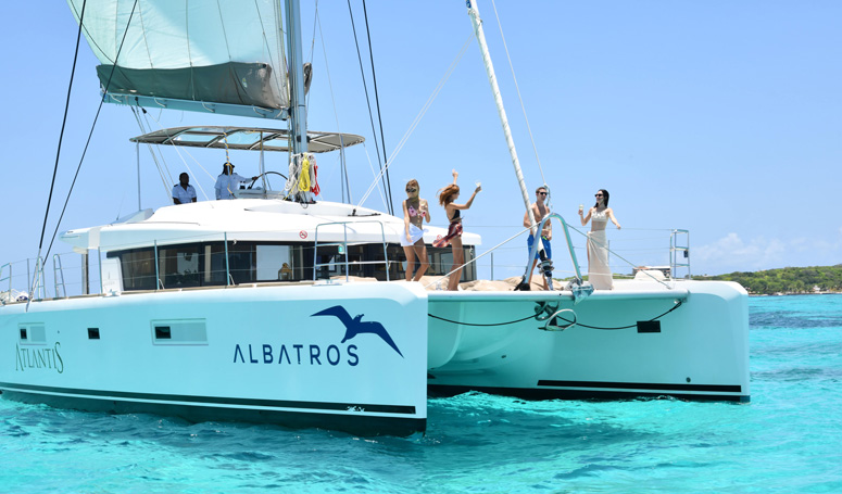 Sail away to isla Mujeres in catamaran