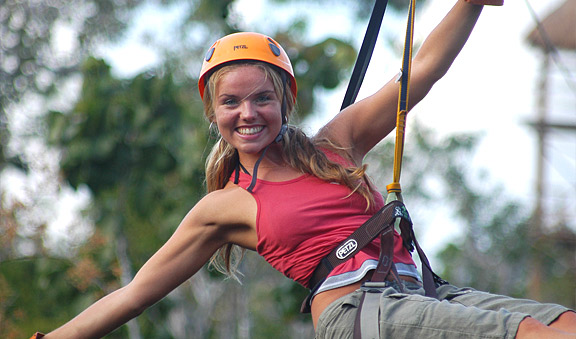 Zip line fun at the canopy