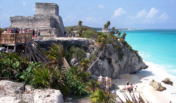 visitando las Ruinas Mayas en Tulum