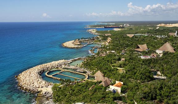 Xcaret una vista aerea 