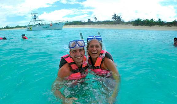 Swim into a natural inlet 